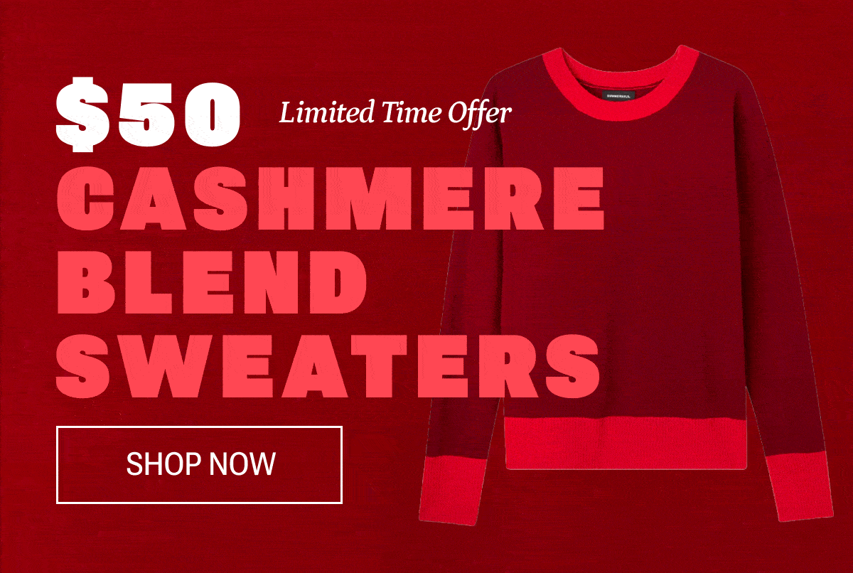 $50 Cashmere Blend Sweaters