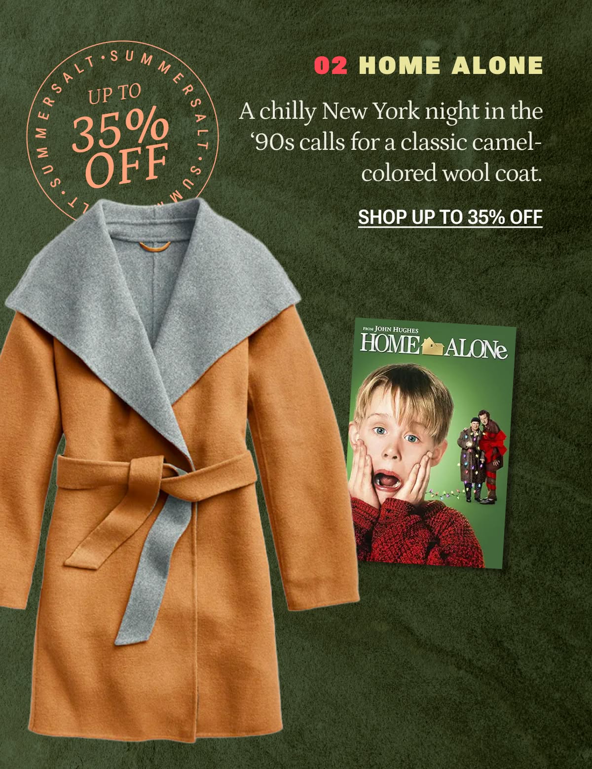 Summersalt brown wool wrap coat