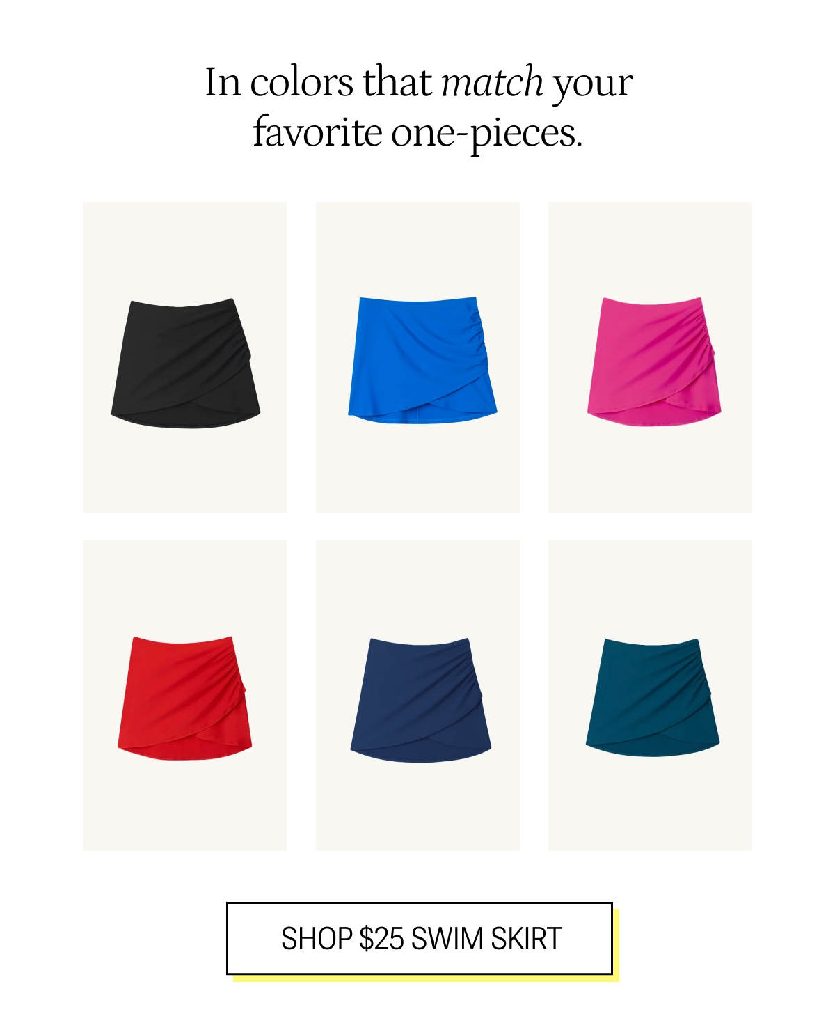 Summersalt solid colored swim skirts