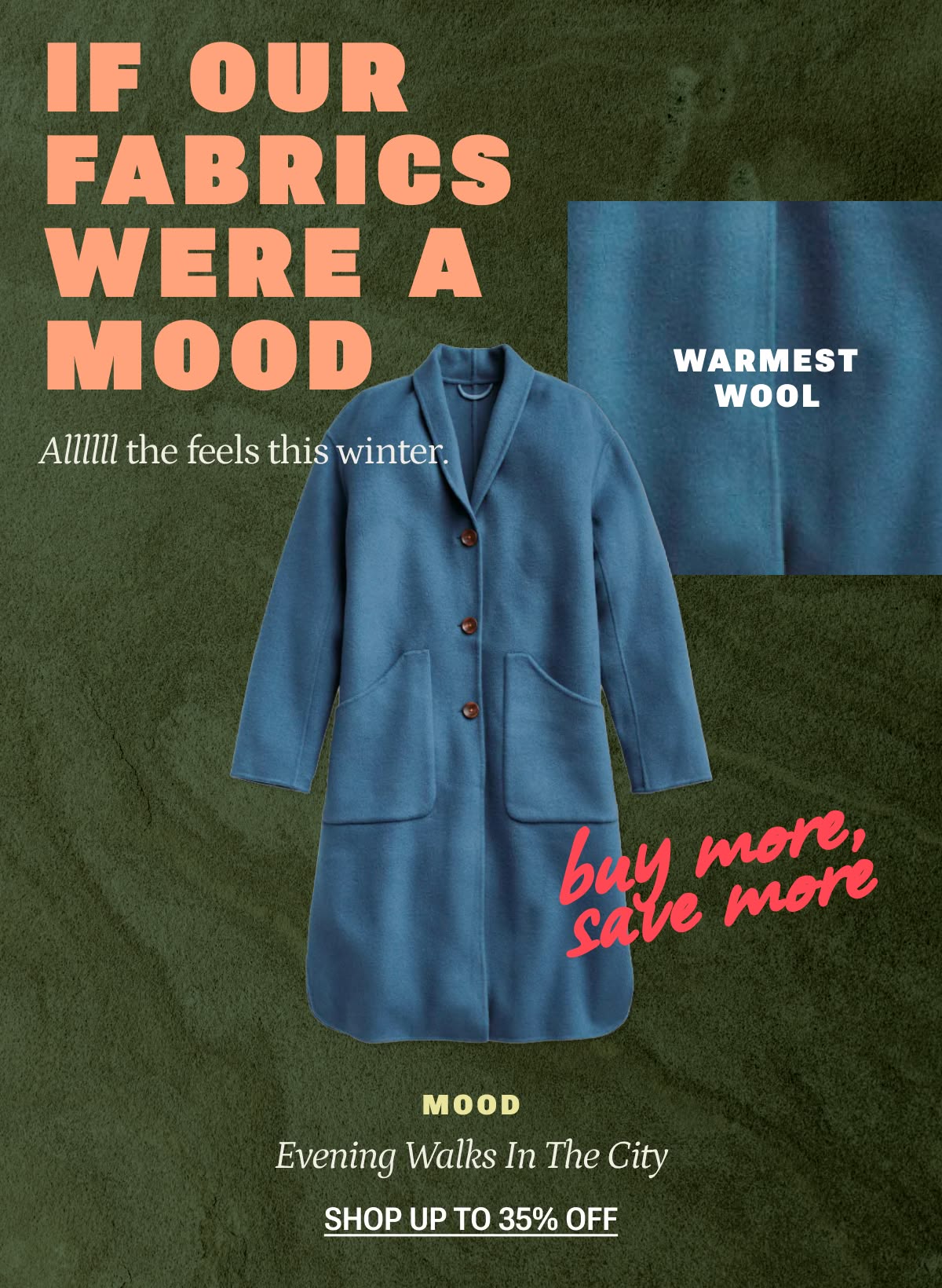 Summersalt warmest wool wrap coat