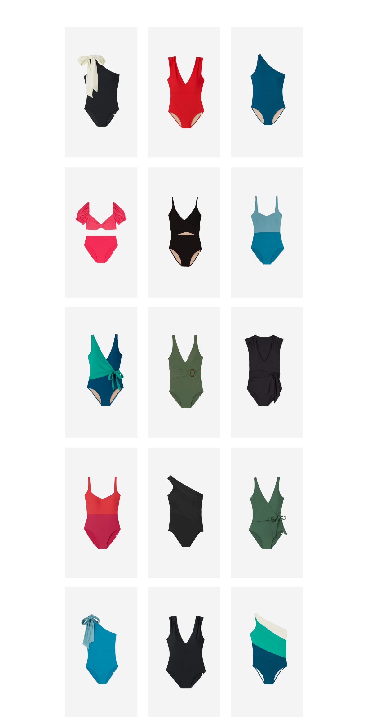 Multicolored one piece swimsuits