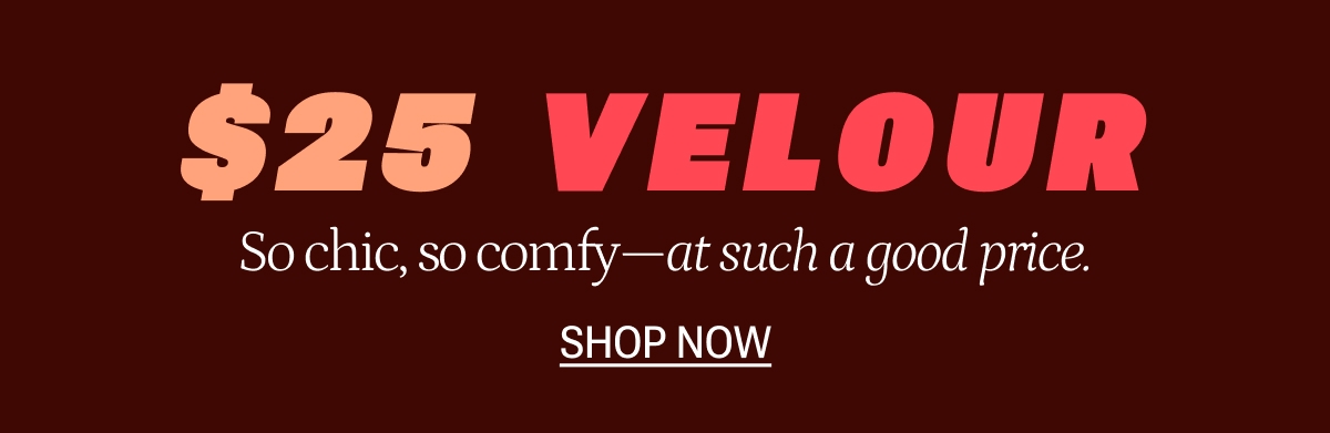 $25 velour doorbuster