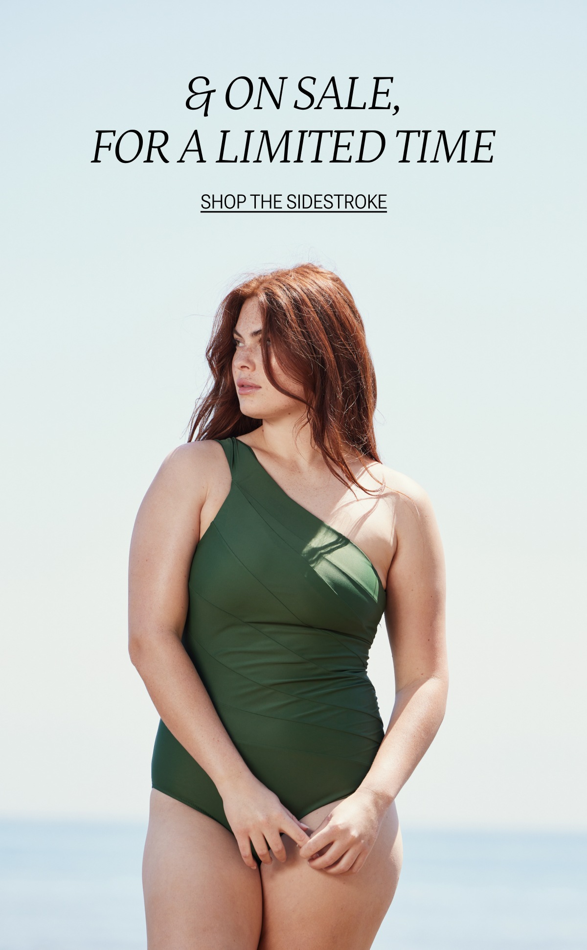 Model in olive green Sidestroke Model in olive green Sidestroke