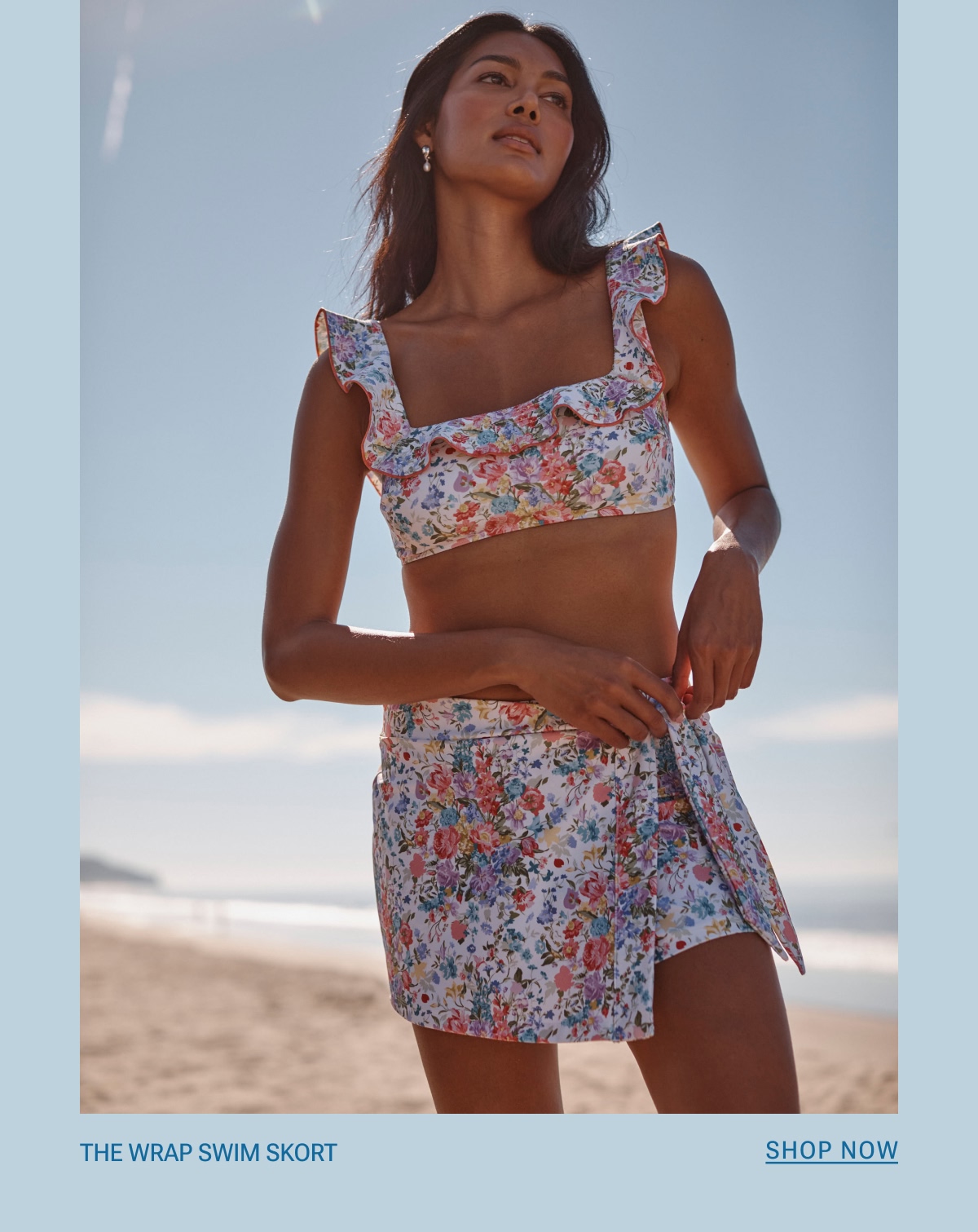 Model in Summersalt x Bridgerton swim