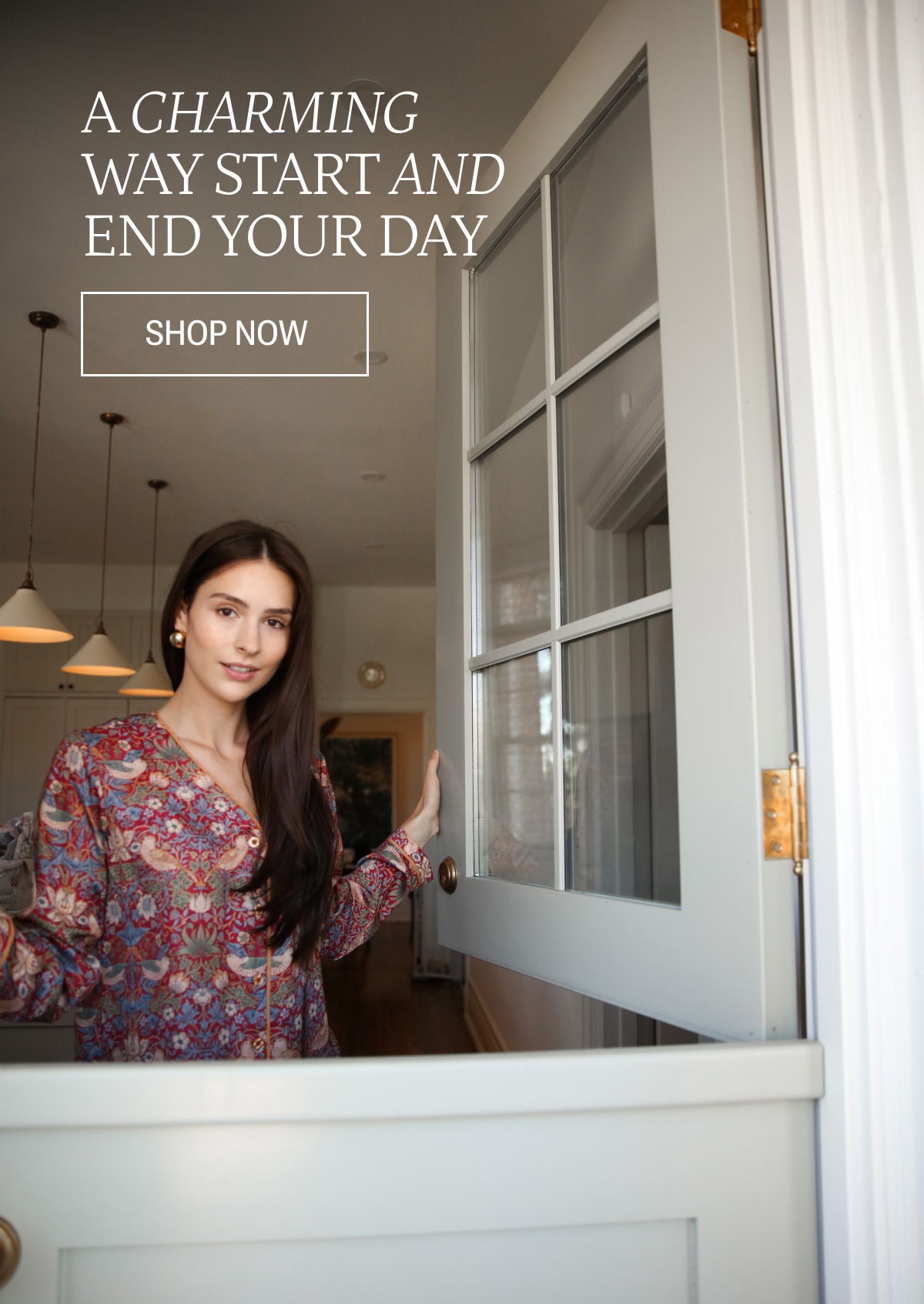 Model in Morris & Co. x Summersalt pajamas