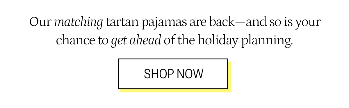 Matching tartan pajamas