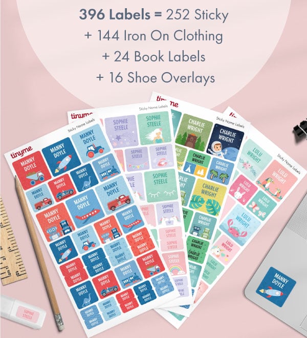 Name Labels Ultra Pack on SALE NOW! Tinyme