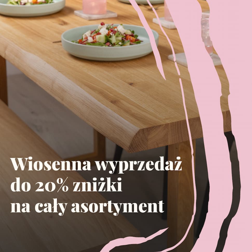 Wiosenna wyprzedaż — do 20% zniżki na cały asortyment