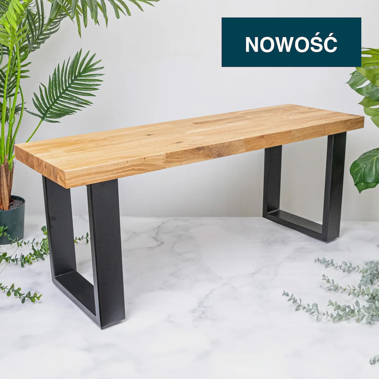 Dębowa ławka do jadalni