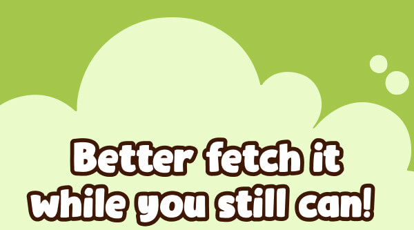 Better fetch it while you still can!