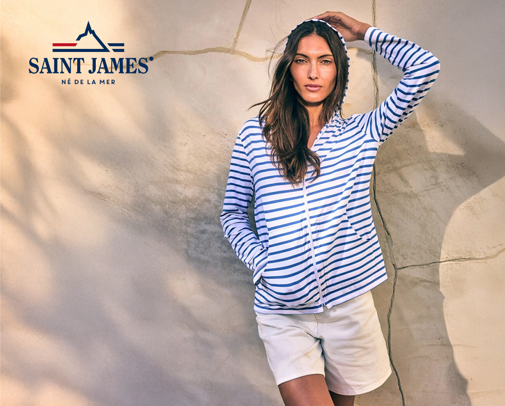 新品未使用 SAINT JAMES GUILDO MARINE T5 Breton Stripe Shirt | Unisex| GUILDO U A| Saint James