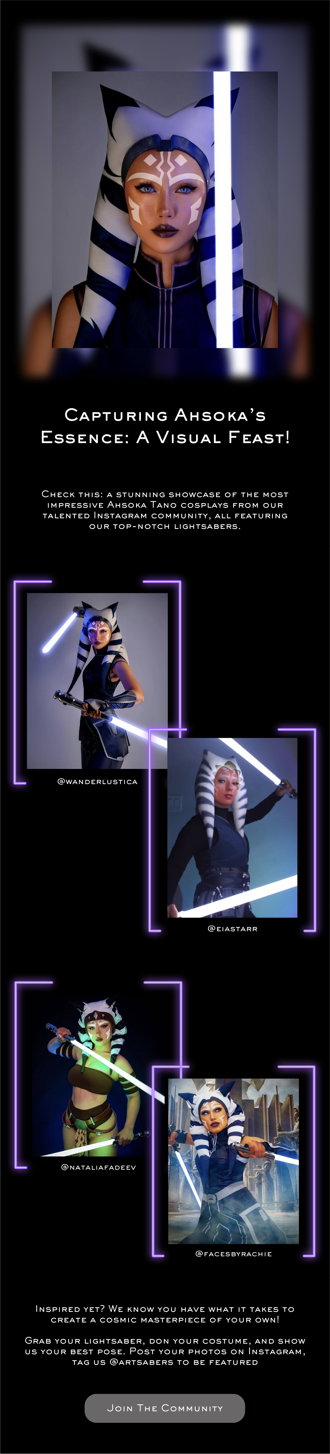 Top Ahsoka Tano cosplays from our community! Artsabers