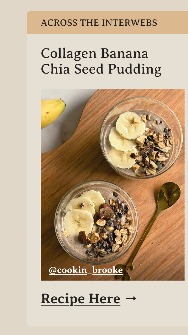 Collagen Banana Chia Seed Pudding