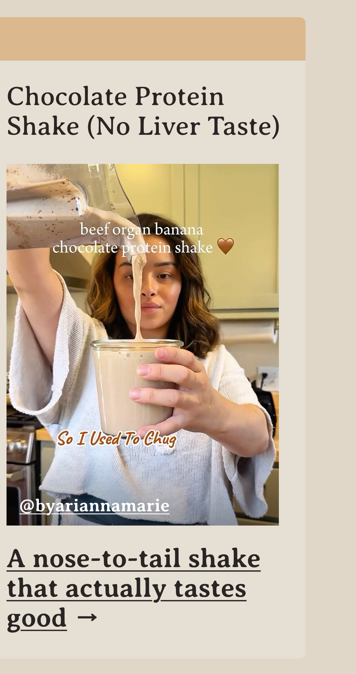 Chocolate Protein Shake