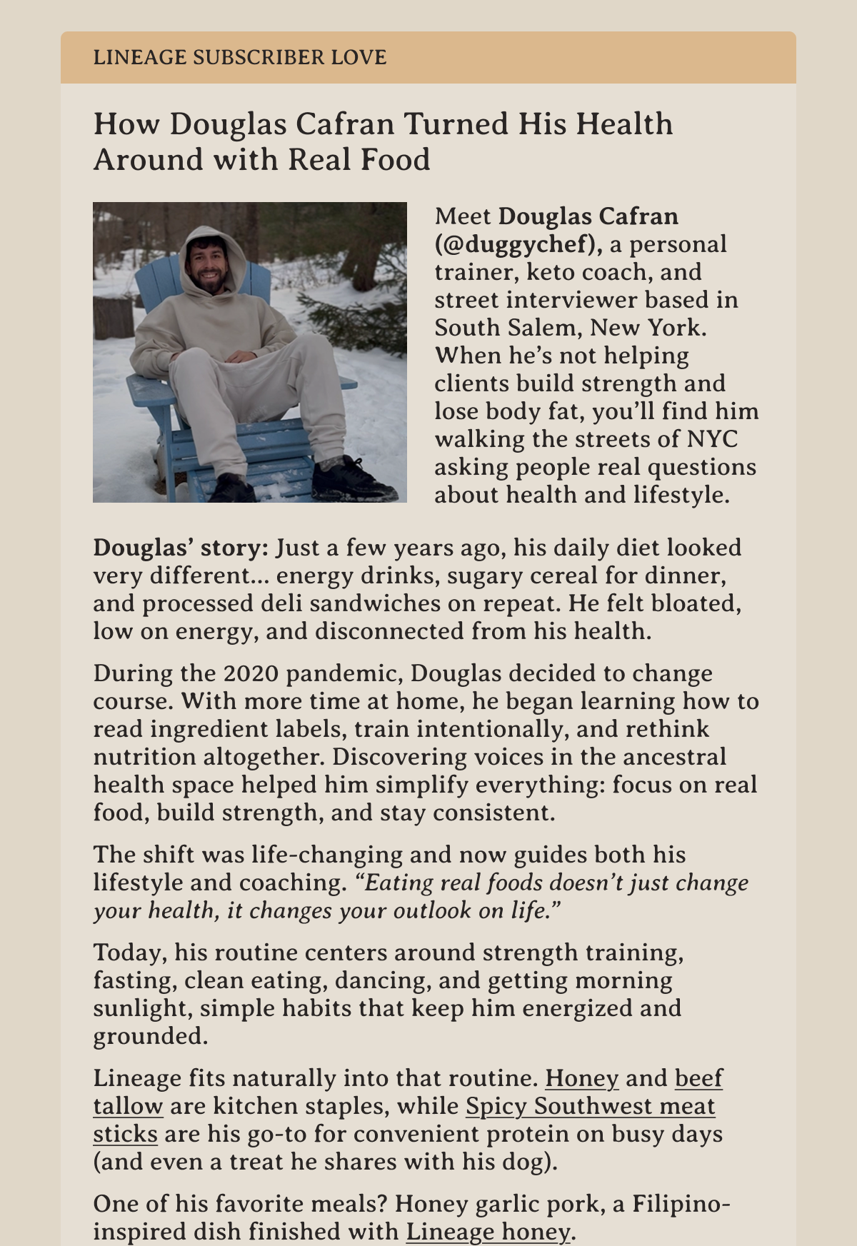 Lineage customer love