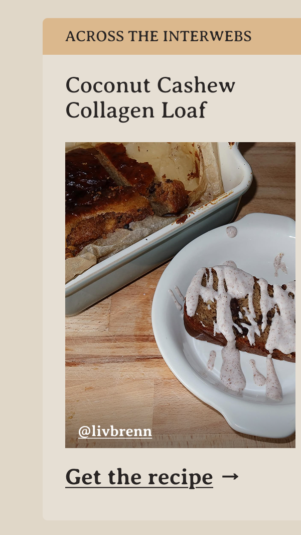Coconut Cashew Collagen Loaf