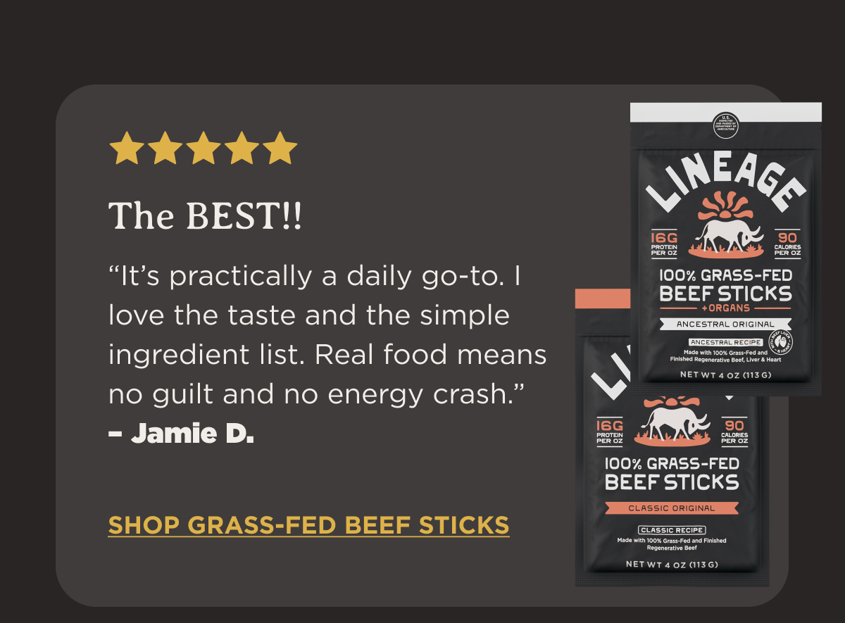Shop grass-fed beef sticks