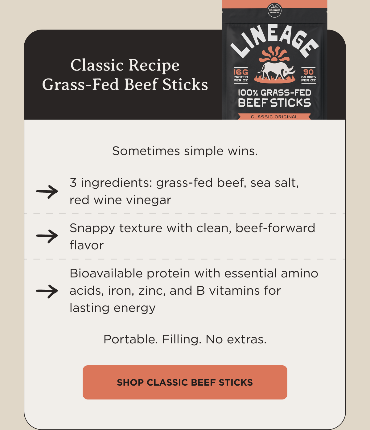 Shop Classic Recipe Beef Sticks