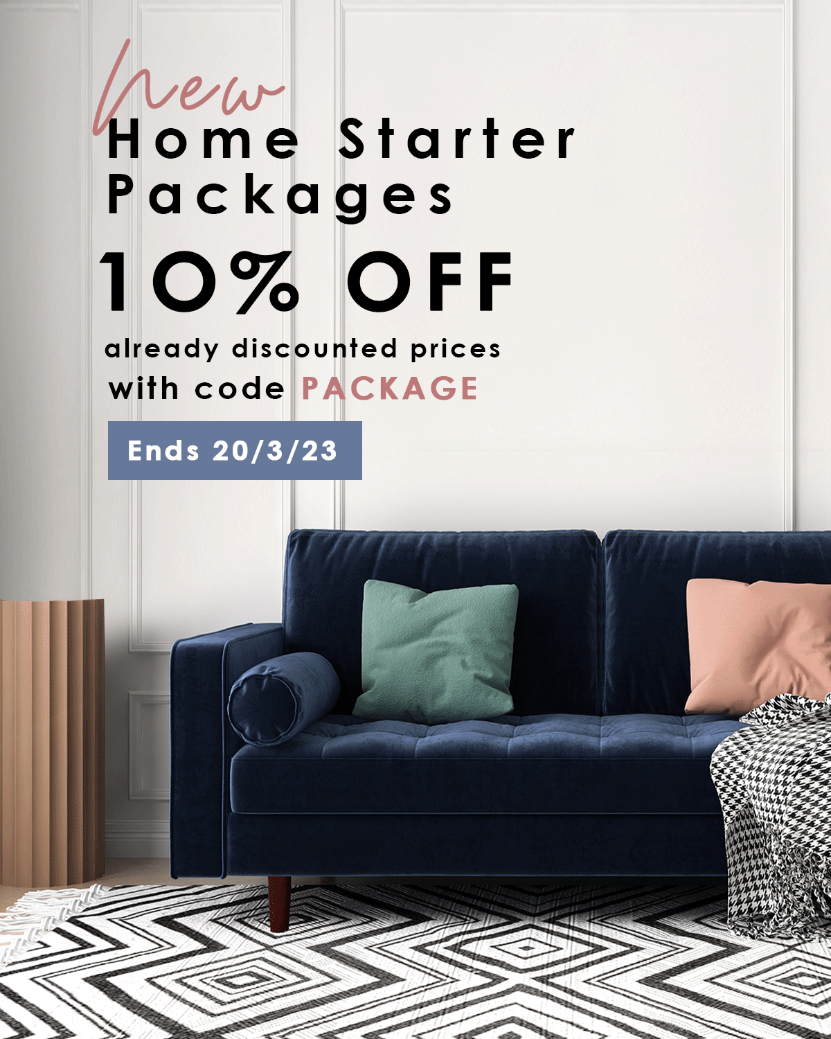 10 off COMPLETE HOME furniture packages! Luxo Living