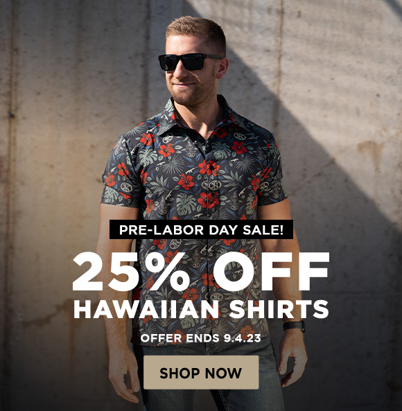 Pre-labor day sale! 25% off Hawaiian shirts. Offer ends 9.4.23 Pre-labor day sale! 25% off Hawaiian shirts. Offer ends 9.4.23