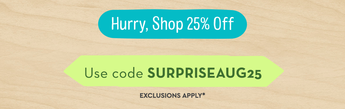Hurry, shop 25% off