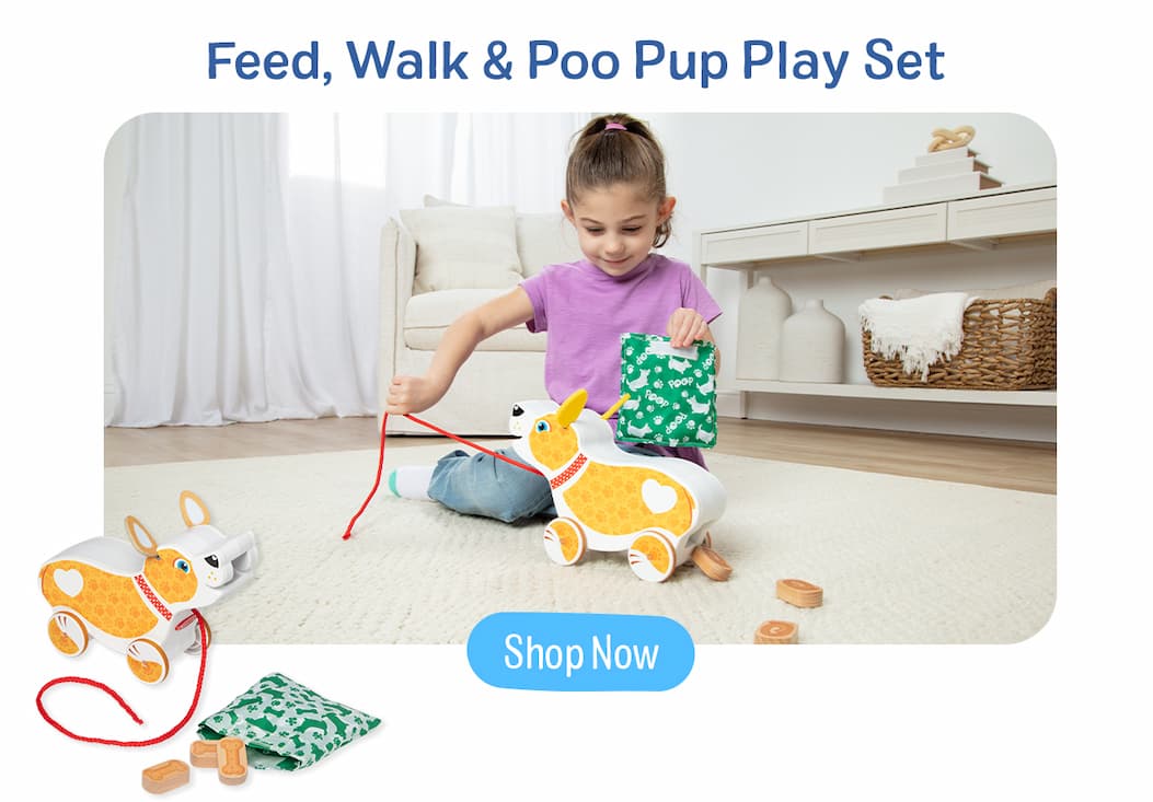 Feed, Walk & Poo Pup Play Set
