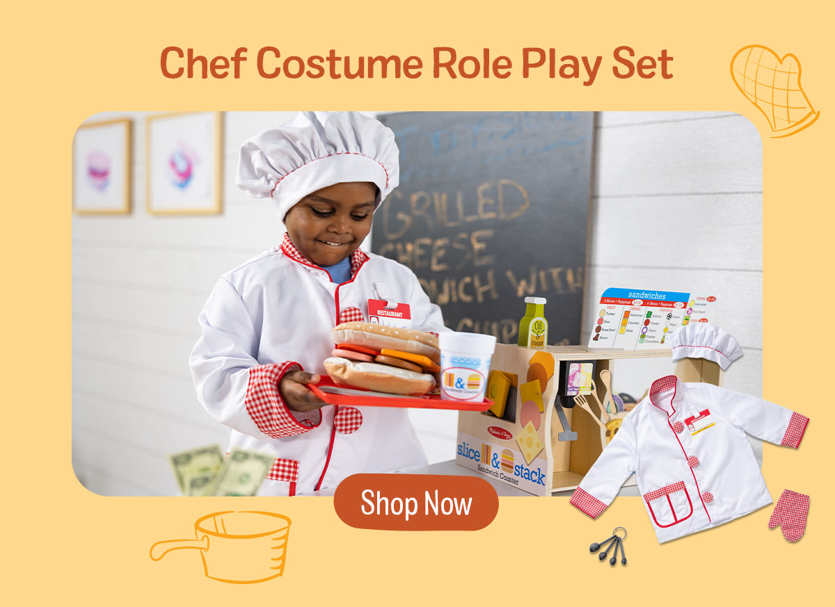 Chef Costume Role Play Set