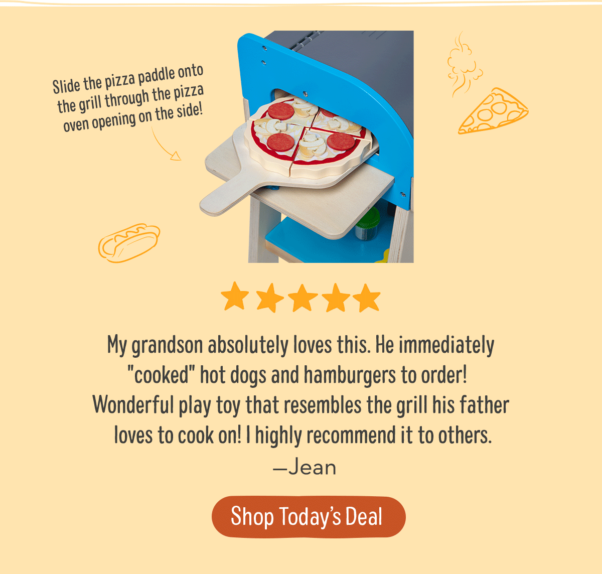 deal of the day 25% off the Deluxe Grill & Pizza Oven Play Set
