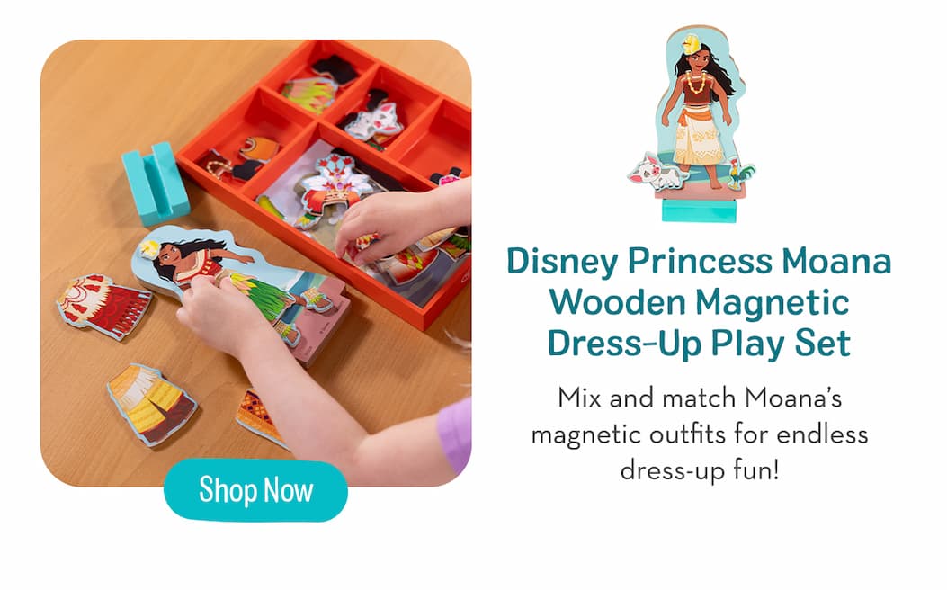 Disney Princess Moana Wooden Magnetic Dress-Up Play Set