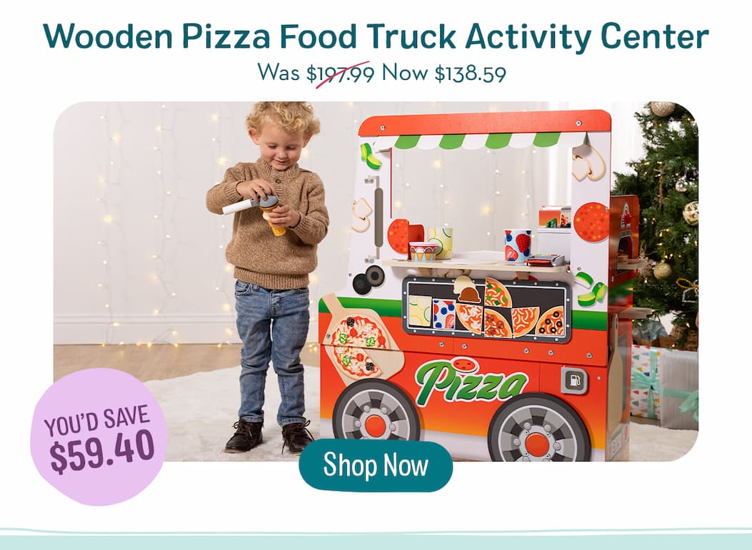 Wooden Pizza Food Truck Activity Center