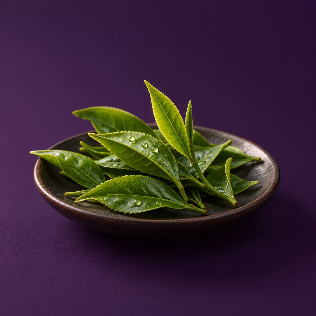 Green tea leaves, source of L-Theanine