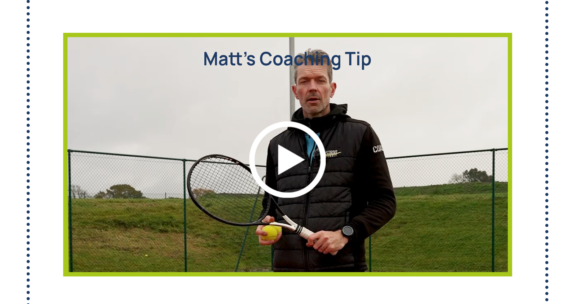 See Our Latest Tennis Tip!