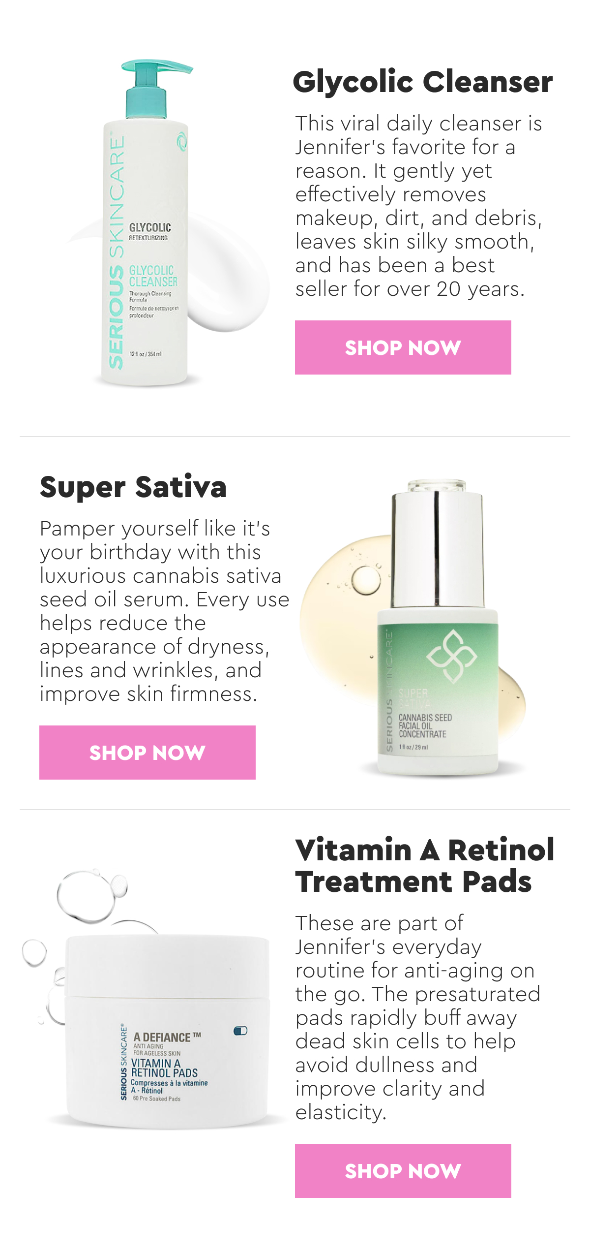 Celebrate Jennifer’s birthday with 25 off 💐 Serious Skincare