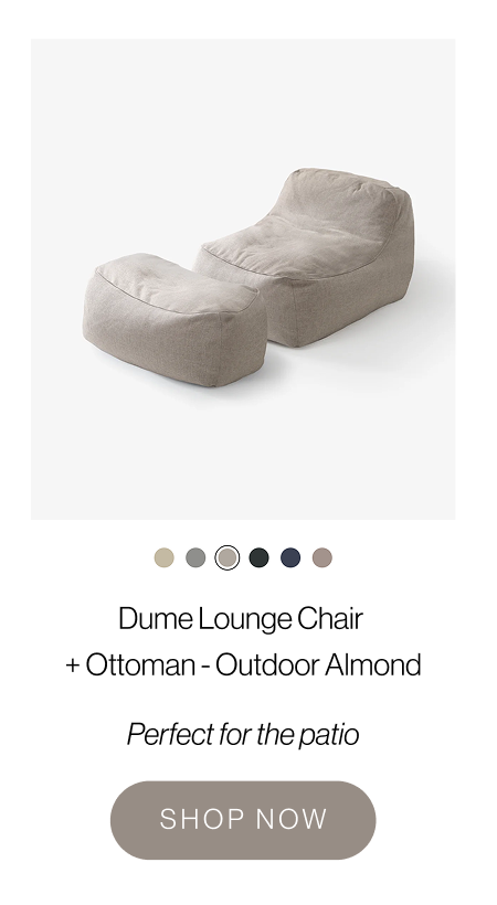 Dume Lounge Chair + Ottoman Outdoor - Almond