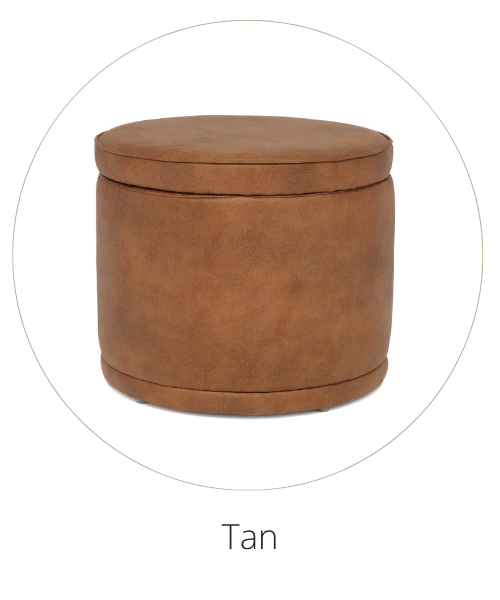 Mae Ottoman Small Tan