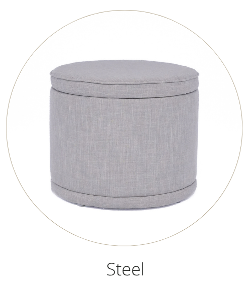 Mae Ottoman Small Steel