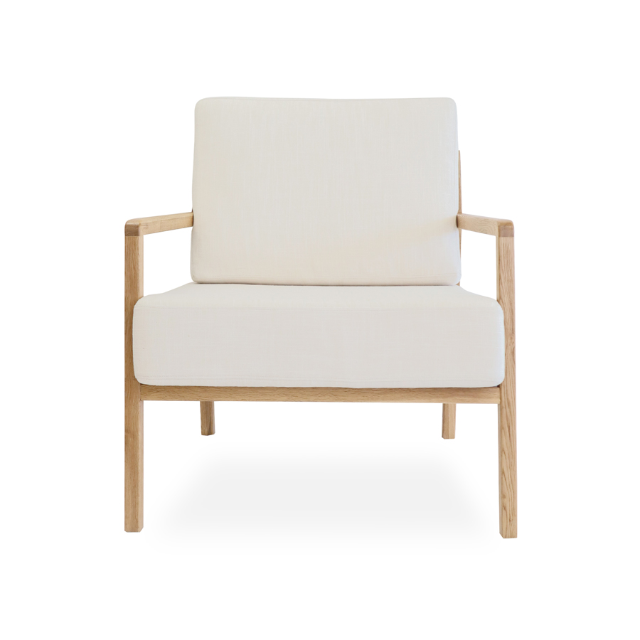 The Stanford Arm Chair Linen White