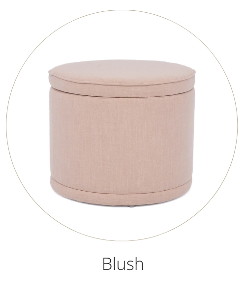 Mae Ottoman Small Blush