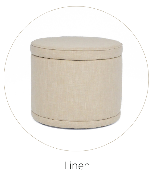 Mae Ottoman Small Linen