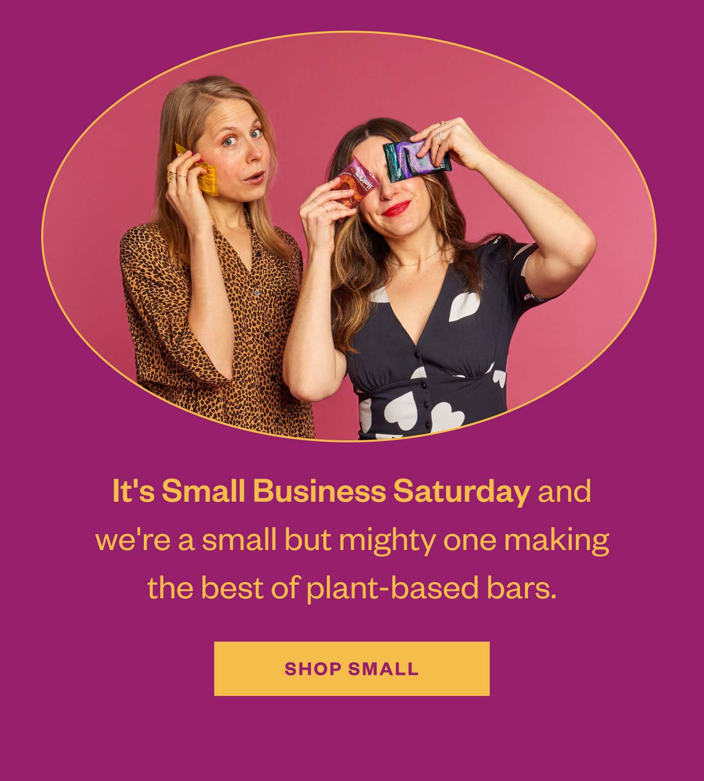 It's Small Business Saturday and we're a small but mighty one making the best of plant-based bars.