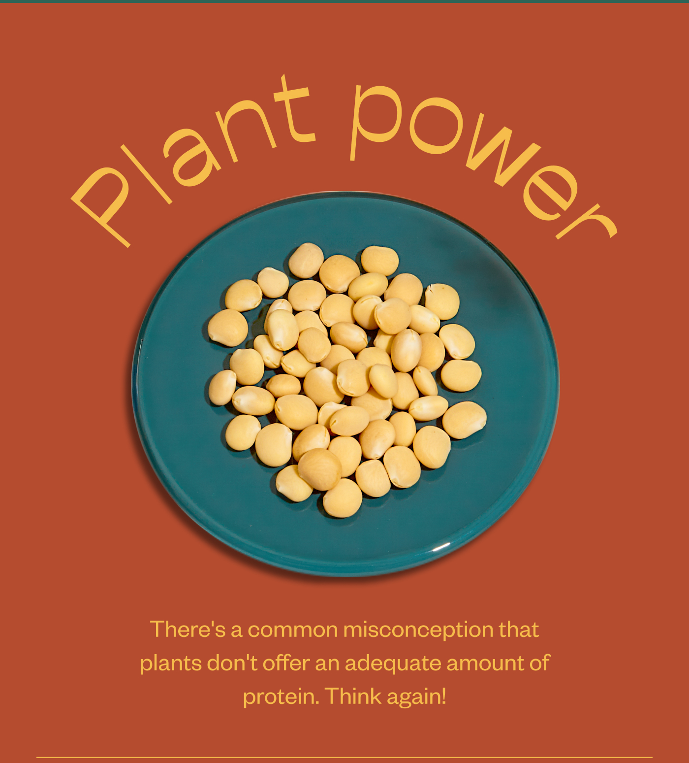 Plant power  There's a common misconception that plants don't offer an adequate amount of protein. Think again! 
