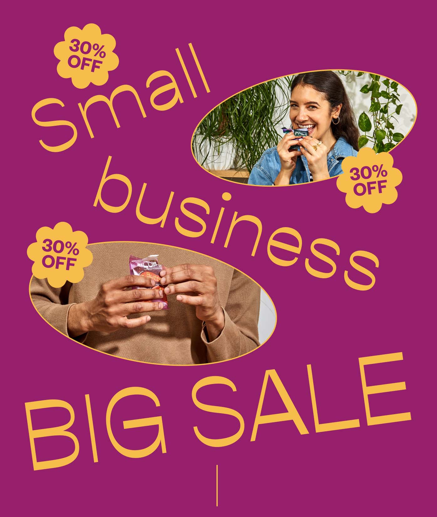 Small business, big sale - 30% off