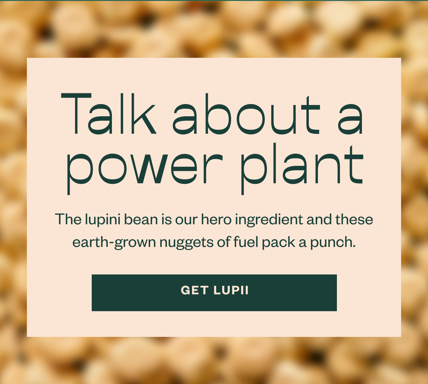 Talk about a power plant  The lupini bean is our hero ingredient and these earth-grown nuggets of fuel pack a punch. get lupii