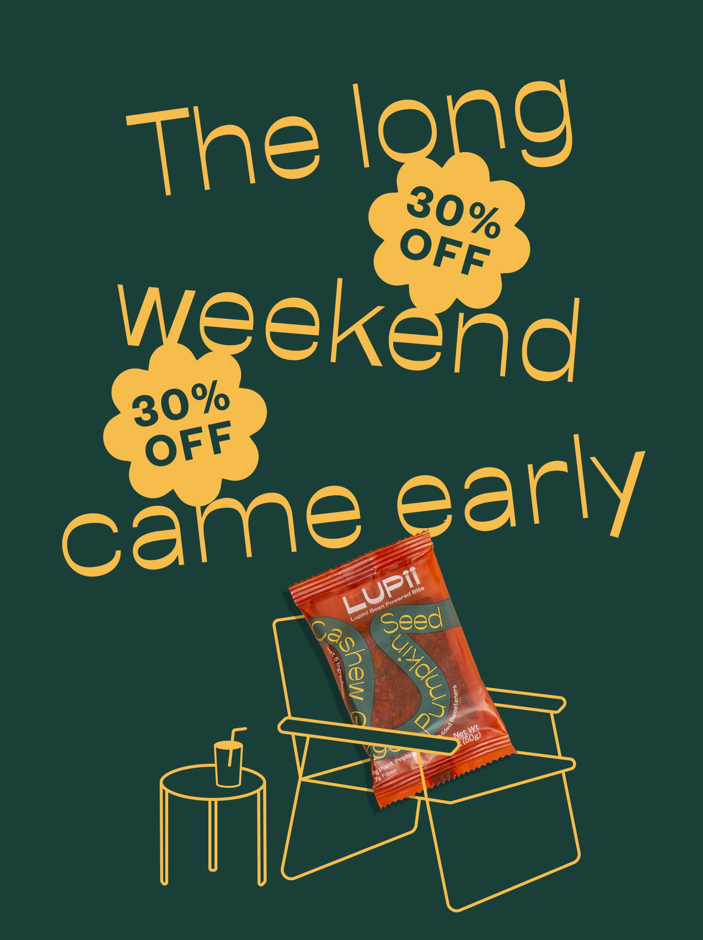 The long weekend came early. 30% OFF.