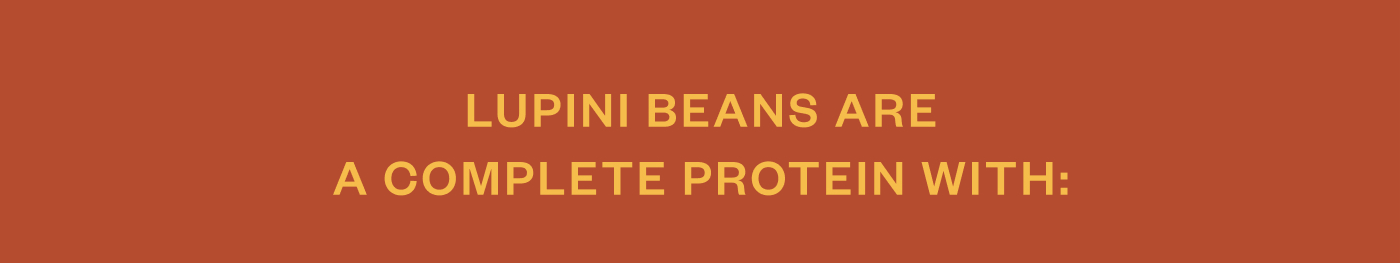  Lupini beans are a complete protein with: