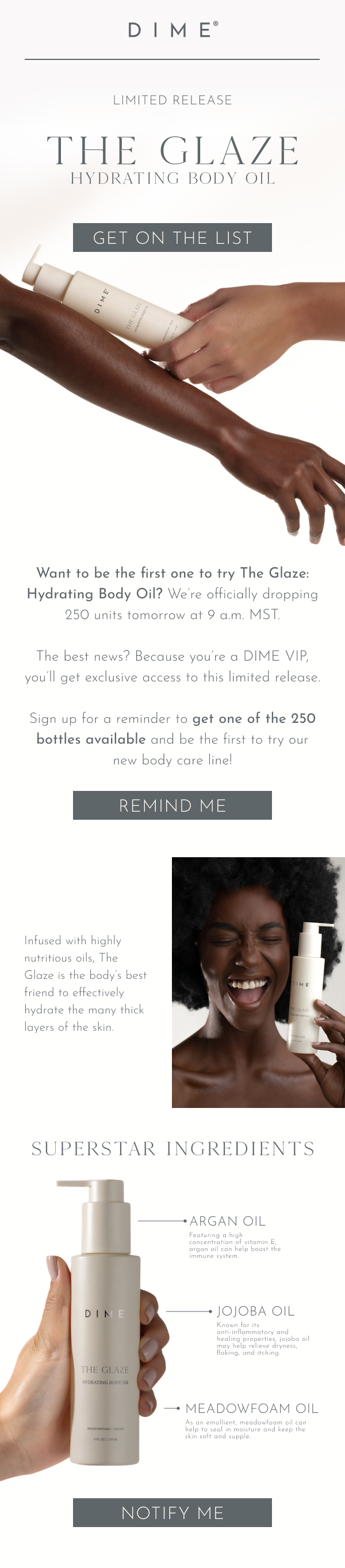 Coming soon The Glaze. Dime Beauty