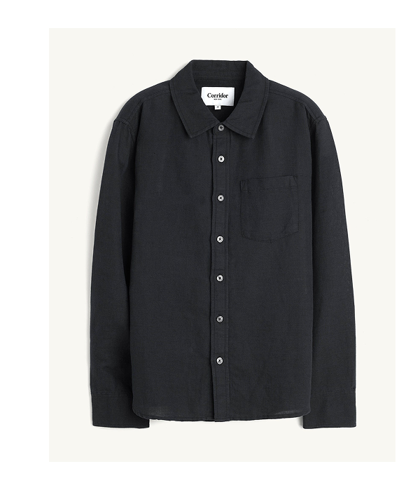 Linen Cotton LS - Black