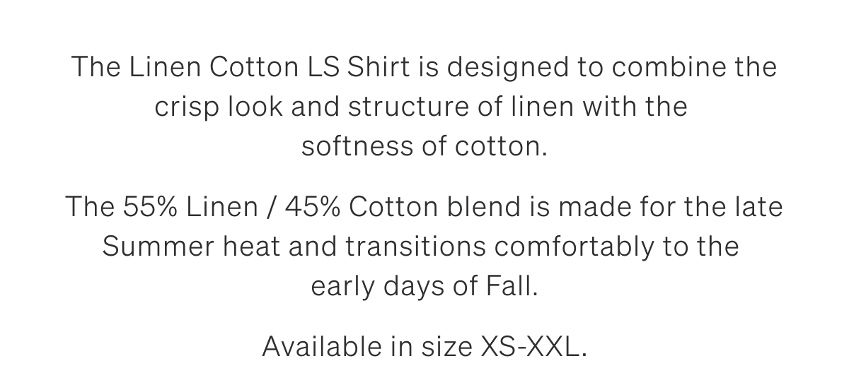 LInen Cotton LS| [SHOP NOW]