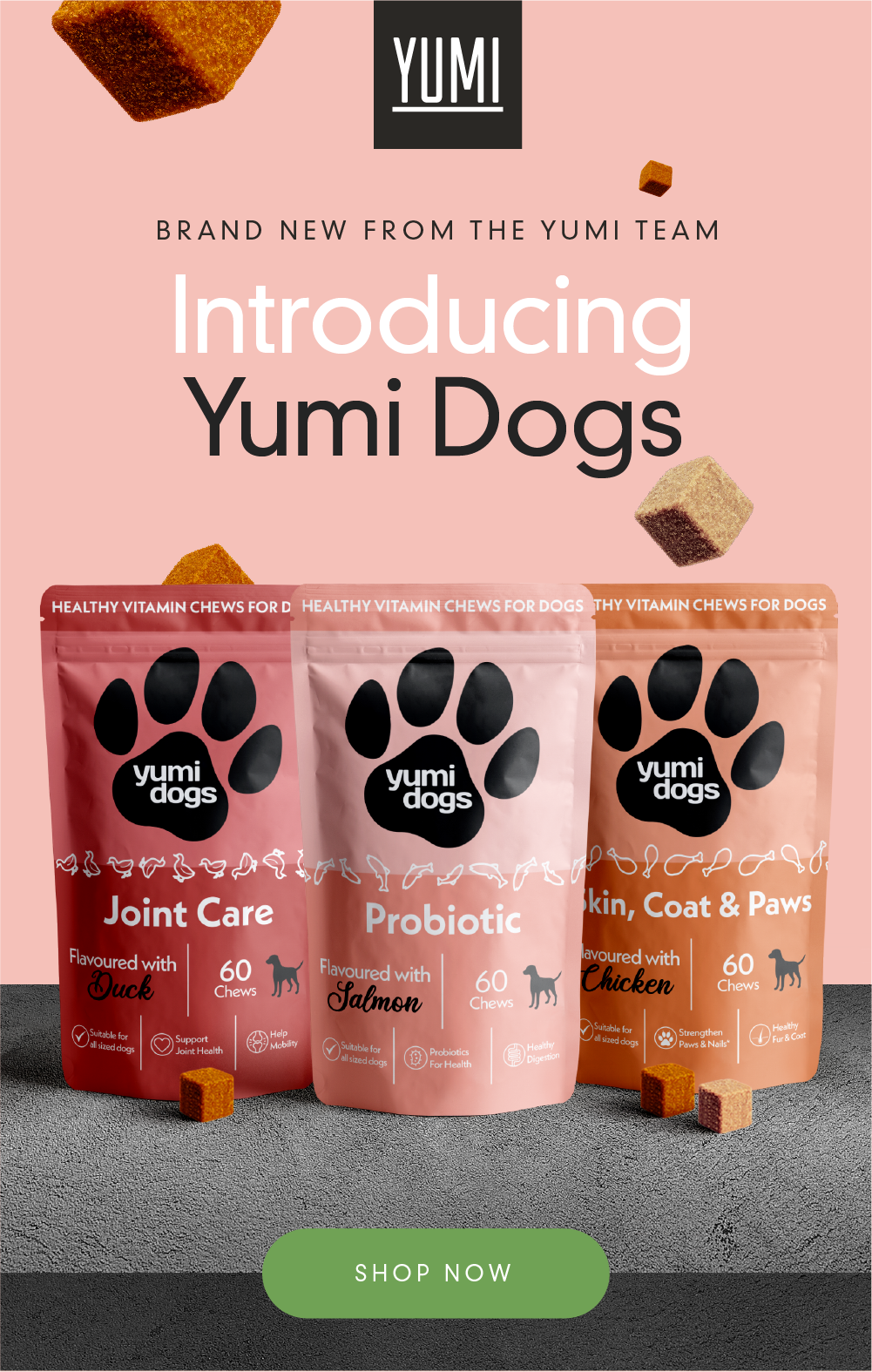 Brand new... Introducing Yumi Dogs! 🐶🐶 Yumi Nutrition