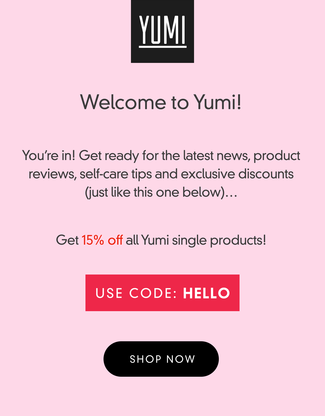 Claim your exclusive discount now 🎁 Yumi Nutrition